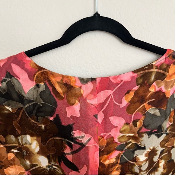 Whimsigoth Sheer Floral Long Sleeve Midi Dress Romantic Garden Style - Picture 14 of 15